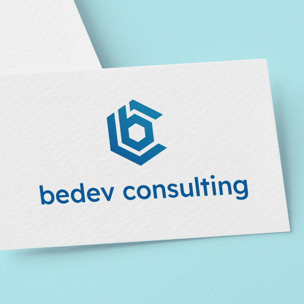 Visuel d'aperçu du logo que j'ai conçu pour Bedev Consulting