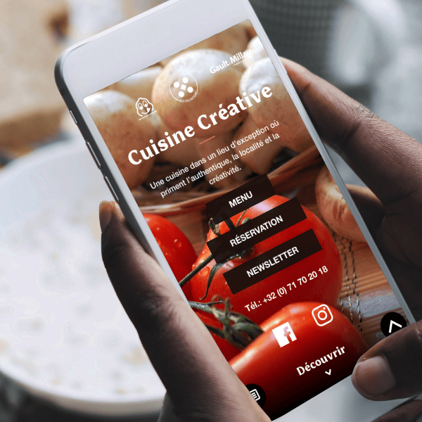 Visuel d'aperçu du design de l'interface d'un restaurant pour l'application Go For Meal